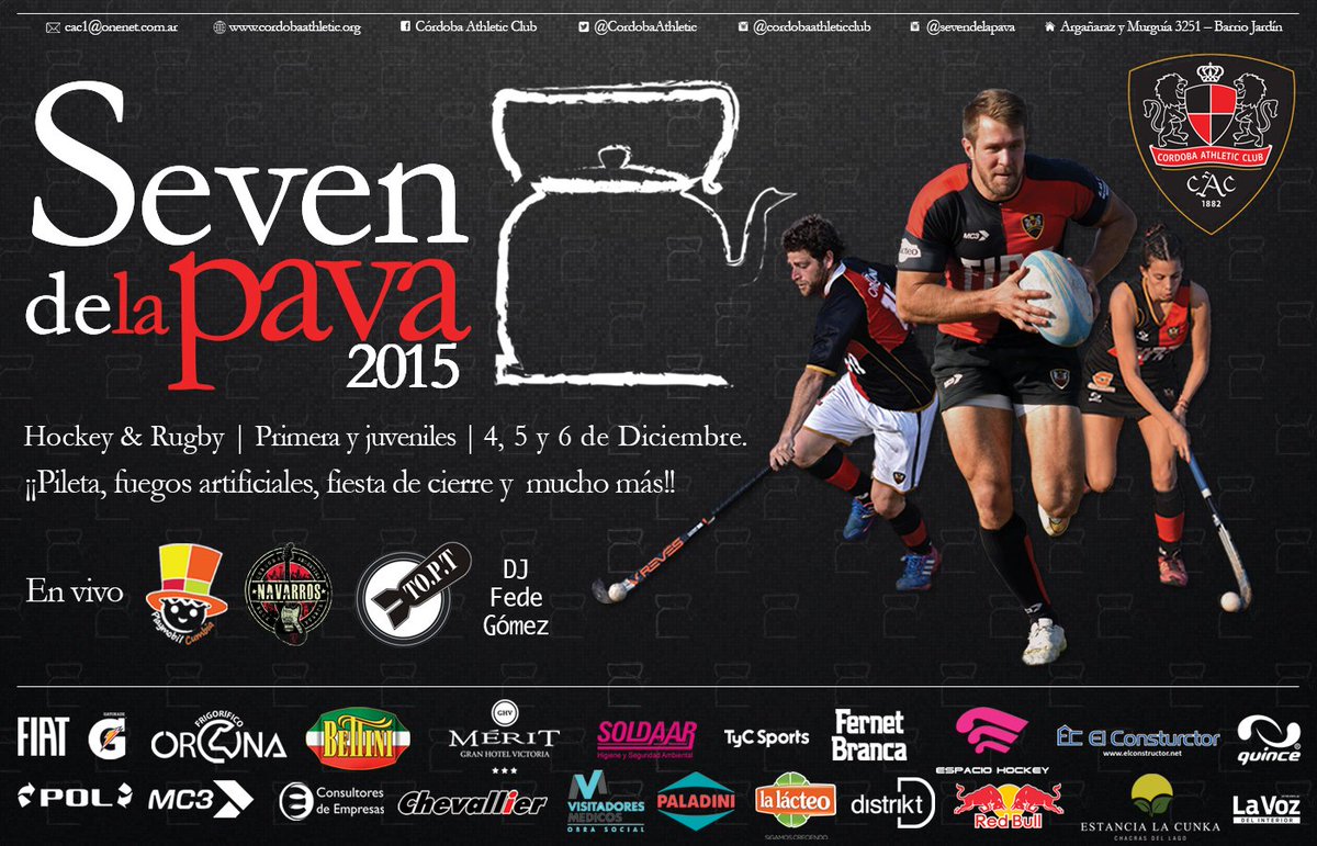 ¡Llega el 32º #SevendelaPava! ¡Rugby &amp; Hockey, <a href="/PlaymobilCumbia/">Playmobil Cumbia</a> <a href="/TOPTbanda/">To.P.T ®</a> @djfedegomez, #LosNavarros y mucho más!