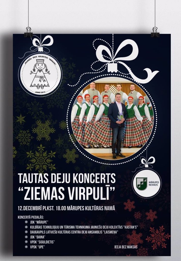 PaulaRomanovska's tweet photo. @jdkmarupe Jūs ielūdz uz tautas deju koncertu "Ziemas Virpulī"💃❄️💕 https://t.co/QHB1z77xsV