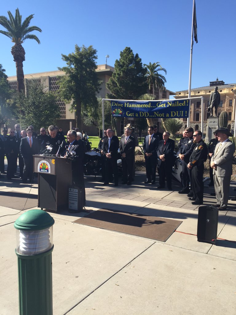OwnUpArizona's tweet photo. #TBT to Tuesday's @AZGOHS Press Conference on DUI Task Enforcement! #safety #Arizona #ThankLawEnforcement https://t.co/mssnqWR9fc