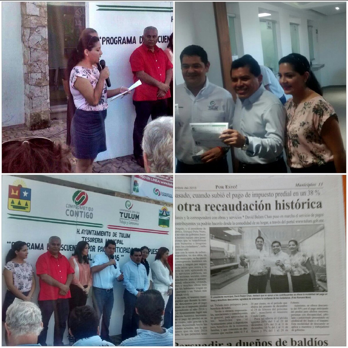 HaydeNPastranaS's tweet photo. Felicitaciones Sr.Pdte. @DavidBalam y a su equipo @TesoreriaTulum  @StaffDavidBalam @OscarCondeCanto @HaydeeDesiree https://t.co/HiWT8p0c5s