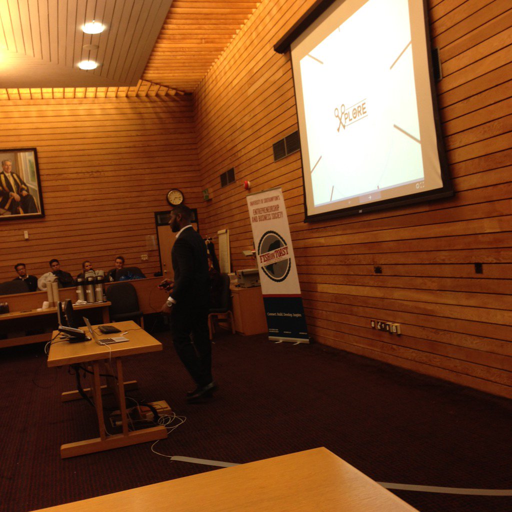 FishOnToast's tweet photo. Our last finalist, Sam pitching his business idea! #studentapprentice https://t.co/RSSM6t5vqv