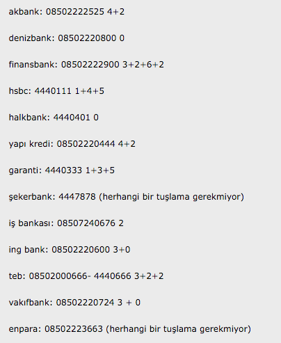"Vakit, nakittir"

Direk olarak müşteri temsilcisine bağlanmanız için gerekeken tuşlama listesi: