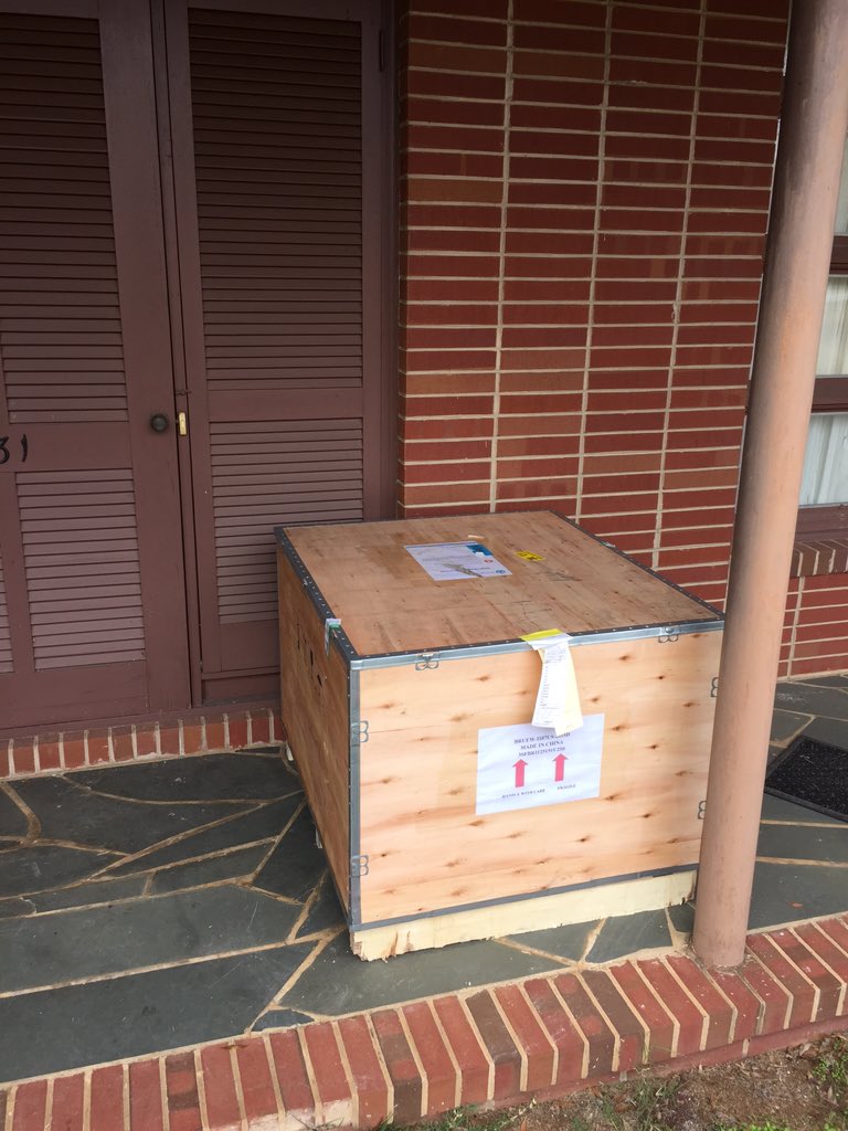 Santa came early this year! Now to figure out how to get it through the door 😟  #BigThingsComing