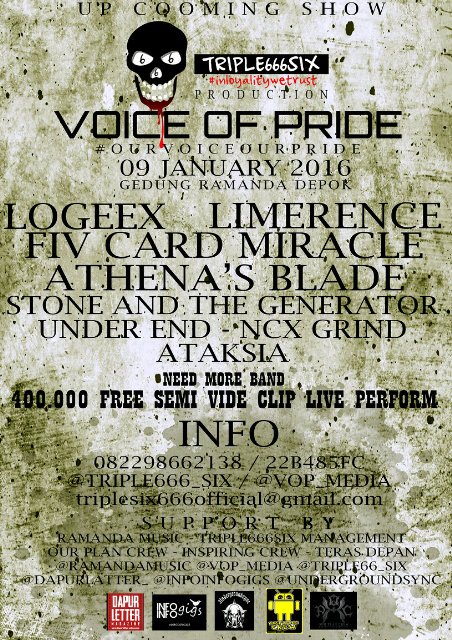 @triple666_six #ourvoiceourpride 09/01/16 <a href="/ramandamusic/">Ramanda Depok Venue</a> more info 082298662138/22B485FC