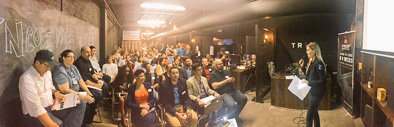 Despite pouring rain it's a packed house at Wyncode's Pitch Day III in Ft. Lauderdale. #SoFloTech #TogetherWeRise