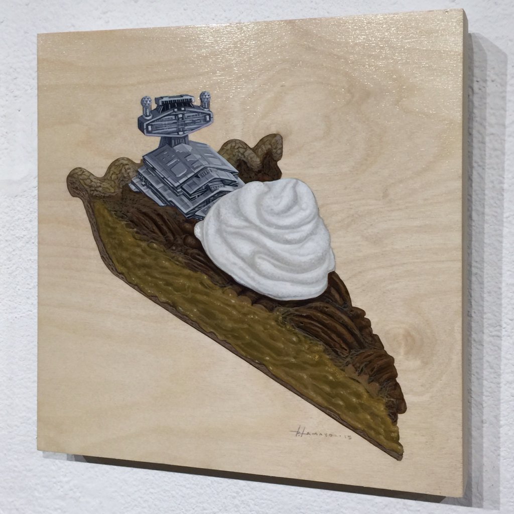 FlowerPepperArt's tweet photo. #PecanPie by @TamayoSoup for #CollectionOfCuriosities #Sold! Other Tamayo #originals are available! #StarWars #LAart https://t.co/BNU9UCZB31