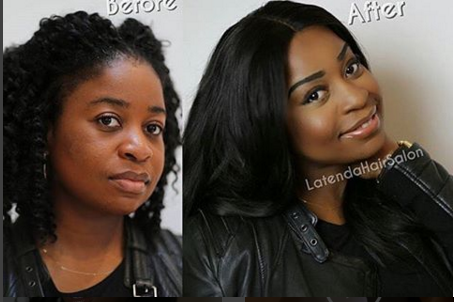 latendahair's tweet photo. BEFORE &amp; AFTER - Natural to Weave makeover. #KeepitSassy #Slayeddd

Done in #LatendaHairSalon. https://t.co/aWL5wTT644
