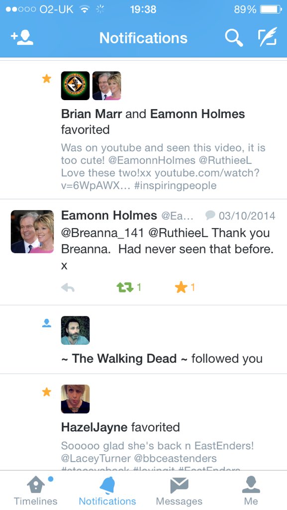  A wee throwback when Eamonn Holmes replied to one of my messages! Happy birthday Eamonn!   