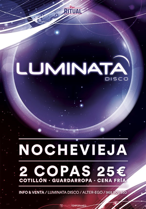 LuminataDisco's tweet photo. ¡Sorteamos 2 ENTRADAS para #Nochevieja2015! ¡Participa aquí! ➡️ https://t.co/ucxrcEEZjF https://t.co/qf8mnX2Hue