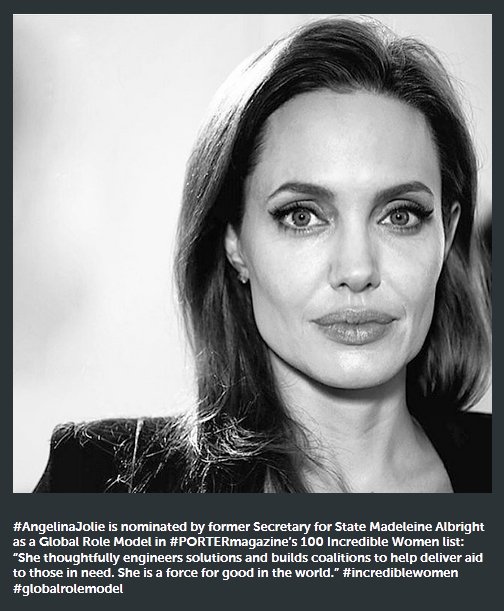 Unbroken79's tweet photo. https://t.co/NO1HIVXNmN - #PORTER #magazine #incrediblewomen #globalrolemodel #MadeleineAlbright #AngelinaJoliePitt https://t.co/QhSPnMOLt5
