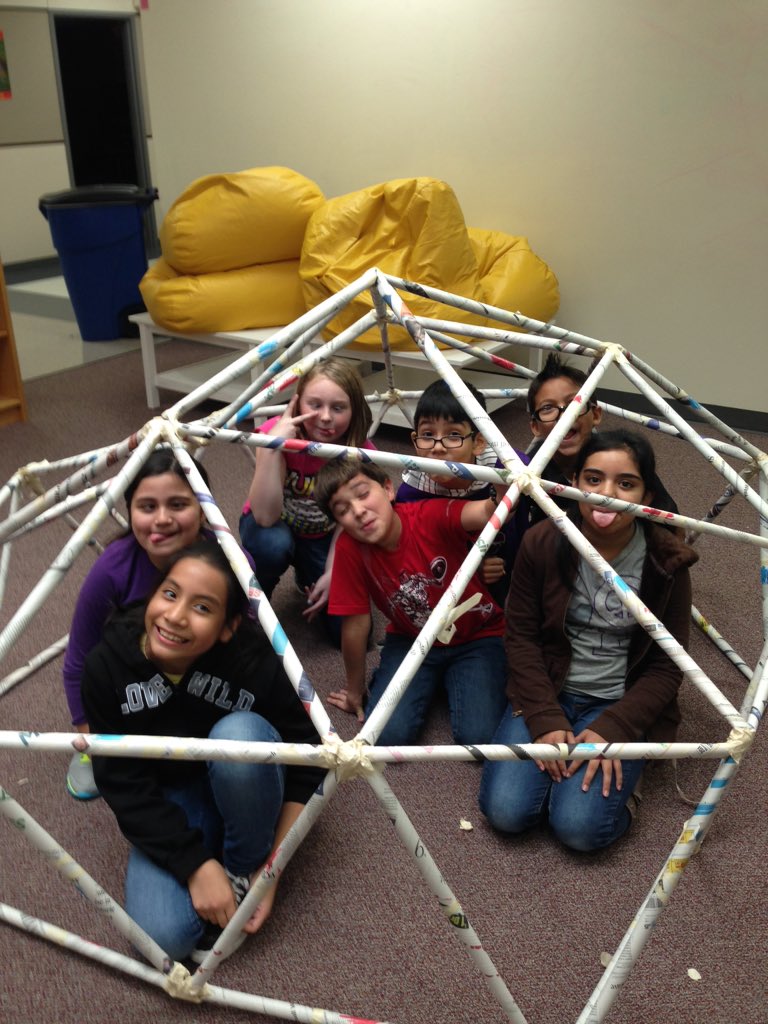 MemorialPace's tweet photo. 4 PACE LaFontaine  with finished newspaper geodesic dome! Congrats!@MemorialPISD #bobcatscan #4MemPACE https://t.co/xiToxC4QjF