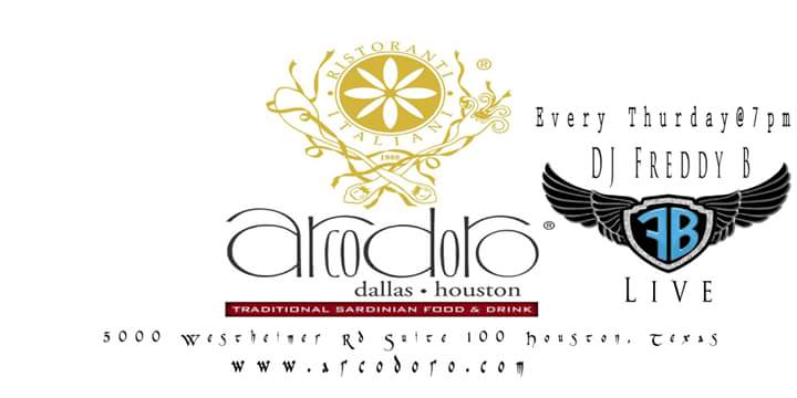 djfreddyb's tweet image. Drop into @ArcodoroHouston for dinner &amp;amp; a fantastic mix with DJ Freddy B live!
#djfreddyb #paaent #arcodoro