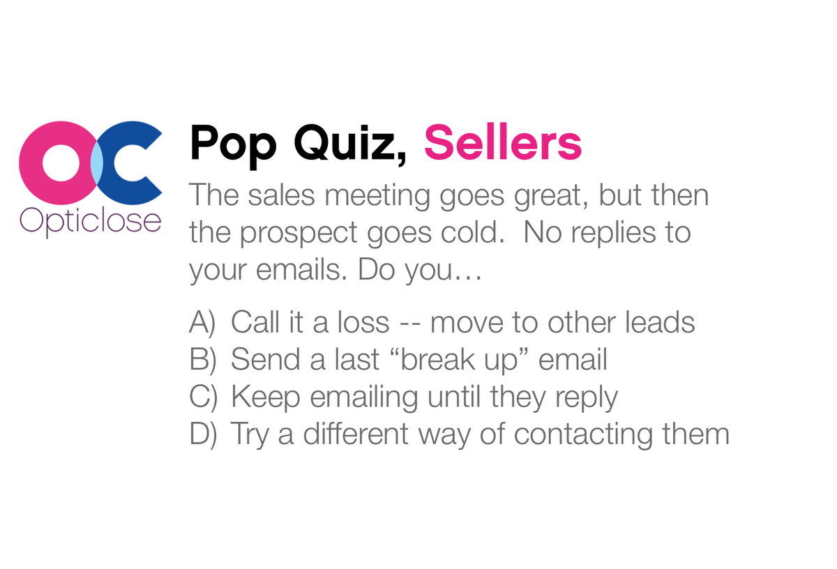opticlose's tweet photo. Pop quiz, sellers! 
In this situation, what do you do?  
A, B, C or D... https://t.co/waMHsyxdW8