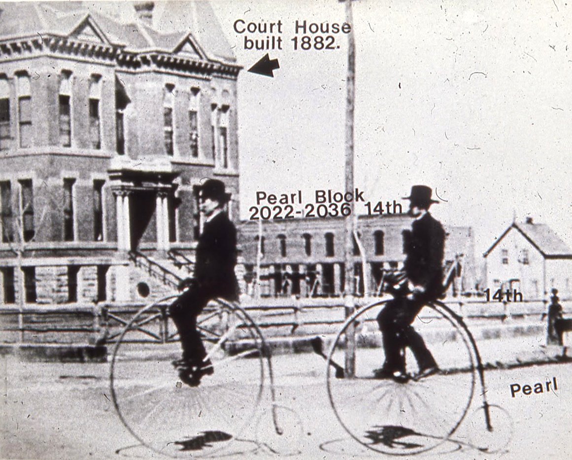 #TBT: This is what biking looked like on Pearl Street in #Boulder in 1882