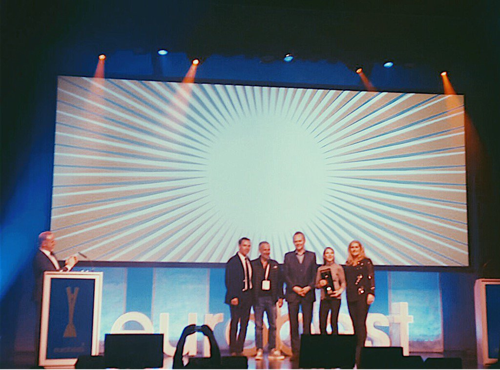 DDBBrussels's tweet photo. Our ECD @peterampe on the stage for the last award of the night: DDB_Worldwide was chosen as Creative Network '15 https://t.co/Oy4bnvUzrv