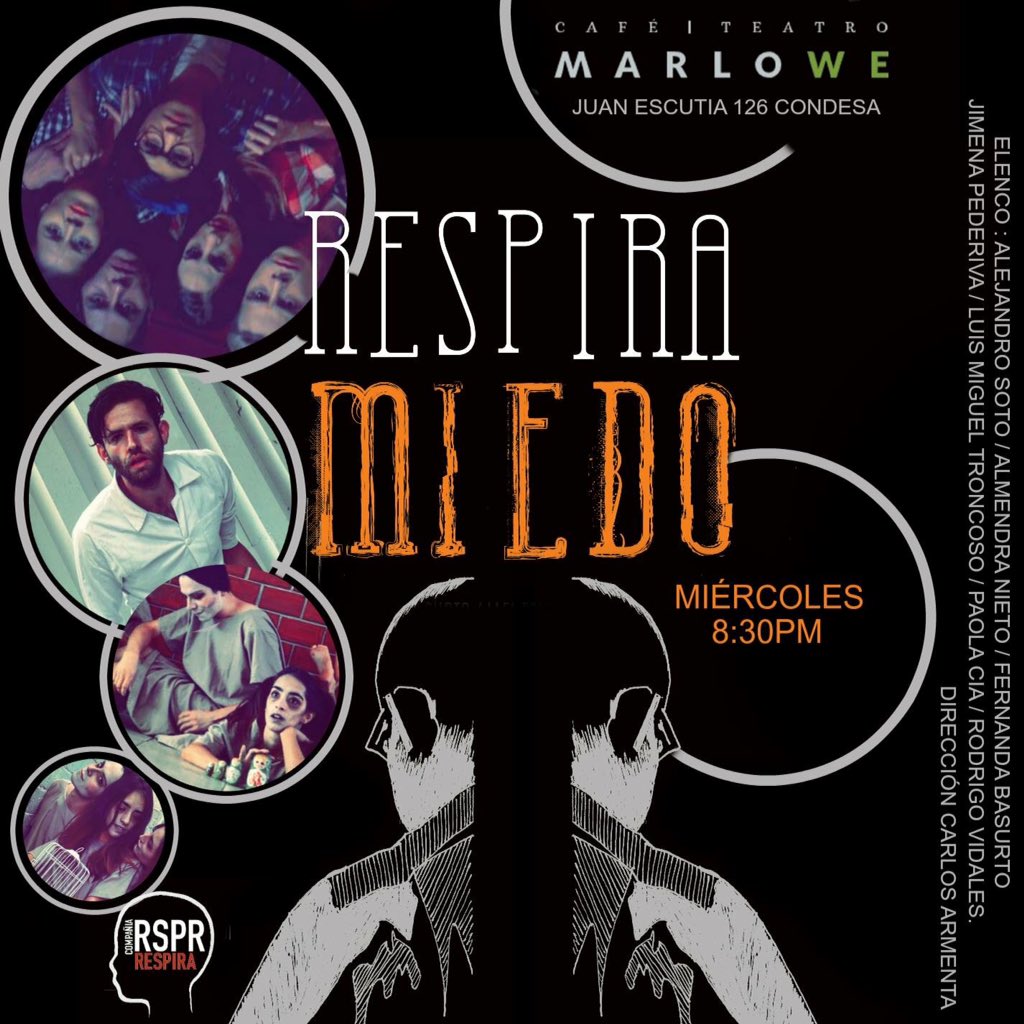 companiarespira's tweet photo. ¡Buena noticia! Nos quedamos 2 semanas + con #RESPIRAMIEDO en la @SalaMarlowe. 😈 Nos vemos MIÉRCOLES 09 y 10 de Dic. https://t.co/5OspLTPrgZ