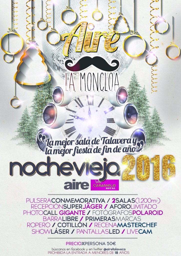 AireTalavera's tweet photo. No te quedes sin tu entrada para la mejor fiesta. 
Agotadas hace dias las 300 primeras a 45€. @MoncloaTalavera https://t.co/baFYDEO9BD