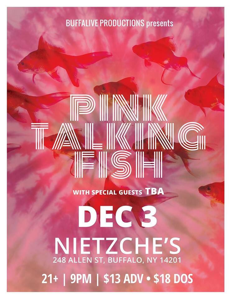 Tonight's the night! See you all at <a href="/PinkTalkingFish/">Pink Talking Fish</a> #Nietzsches #BuffaloNY! #buffalove #pinktalkingfish