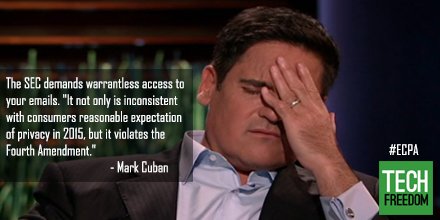 RT @TechFreedom: The #SEC wants to search your emails without a warrant. @mcuban is not amused...

#ECPA #privacy https://t.co/HiWqWxOFAG