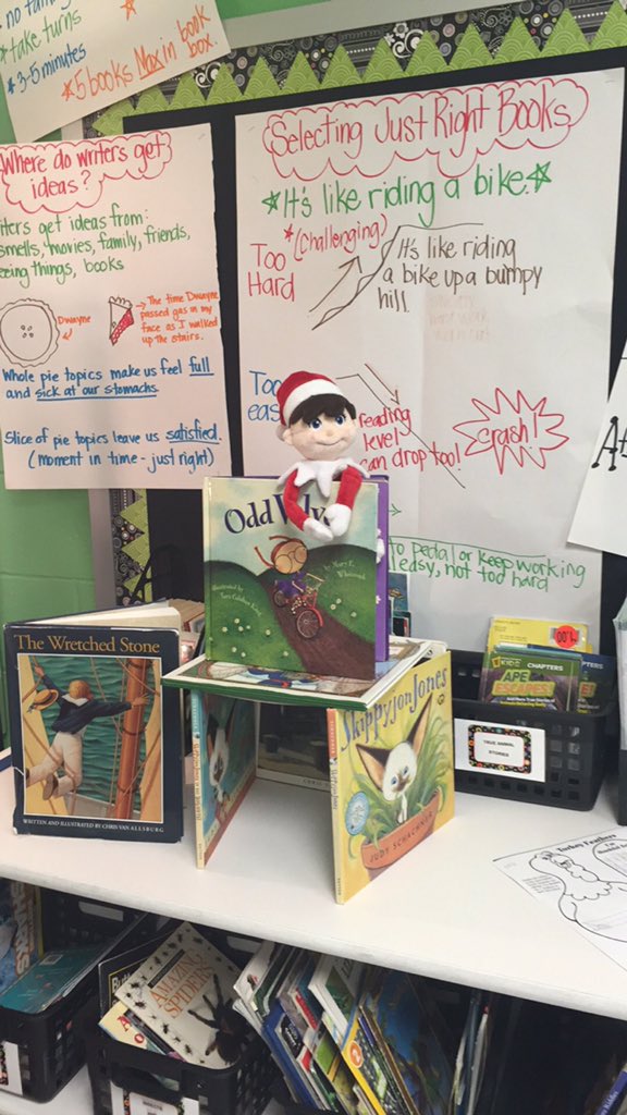 LoriShaw5's tweet photo. Our elf, Gertrude, motivates kids to be on time to school. #fpslearn https://t.co/8QLrg7gyMz