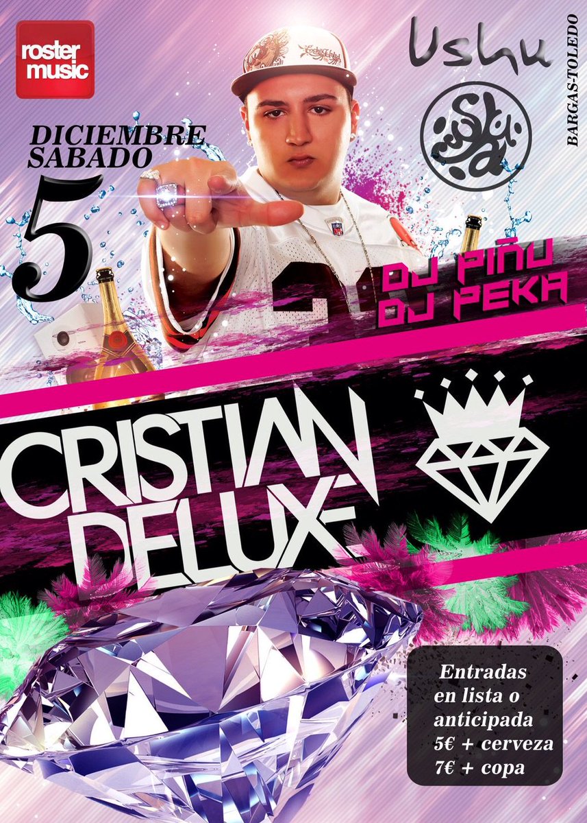 CristianDeluxe's tweet photo. El Sábado la fiesta está en @ushubargas (Bargas, Toledo) con @Ivanpinuelas y @javipekaml no faltes que se va a liar! https://t.co/1l4qQOHARH