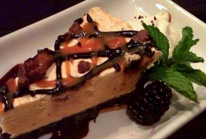SinDesserts's tweet photo. Have a slice of our #PeanutButter #Pie topped with chocolate ganache and caramel for #dessert tonight! #IHeartTally https://t.co/Kvtu2z6xEe