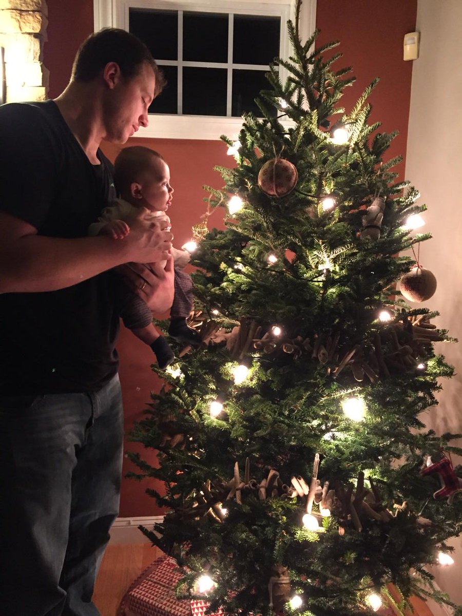 Hudson prefers his ornaments on the floor #almostjesusbirthday