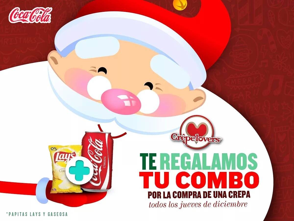 CrepeLovers's tweet image. 🎄 ¡Terminó nuestro #Countdown! 🎄

Todos los Jueves, te regalaremos tu combo por la compra de tu crepa. #Christmas