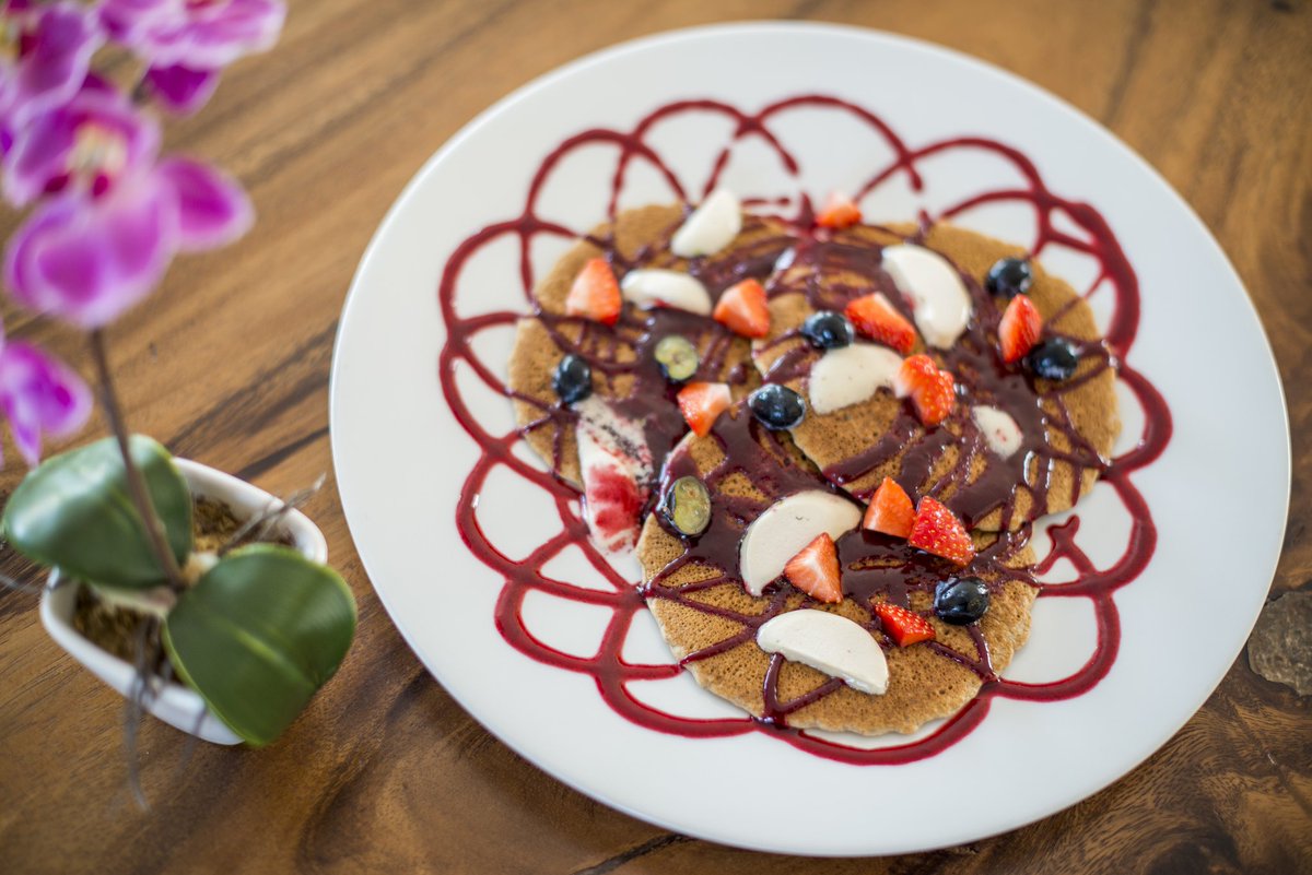 WildBeets's tweet image. Gluten &amp;amp; DF pancakes. Choose almond butter &amp;amp; maple, berry compote &amp;amp; coconut whipped cream or choc sauce &amp;amp; walnuts.
