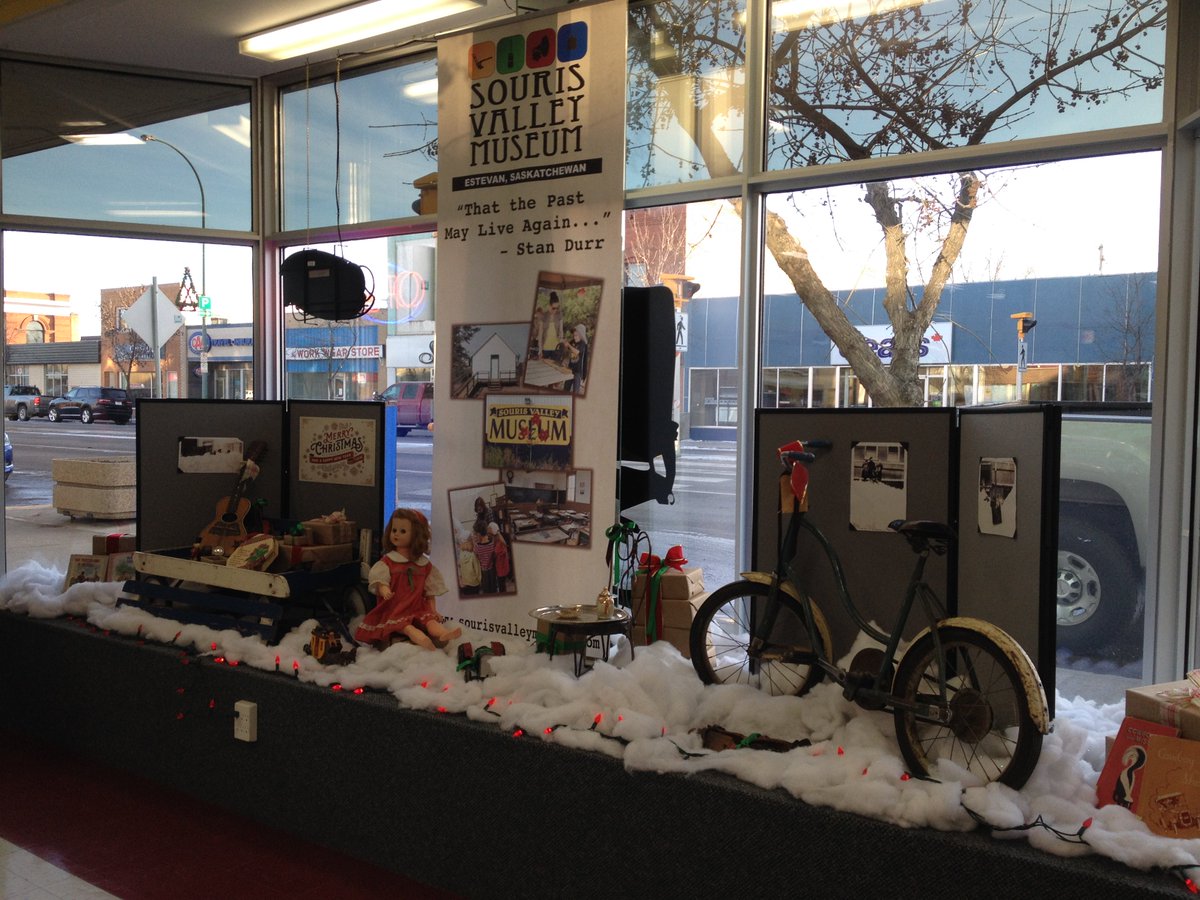 SVM_Estevan's tweet photo. Our Christmas display of museum artifacts is up in House of Stationery. Go check out some cool old toys we found! https://t.co/xxDxq7PZE2