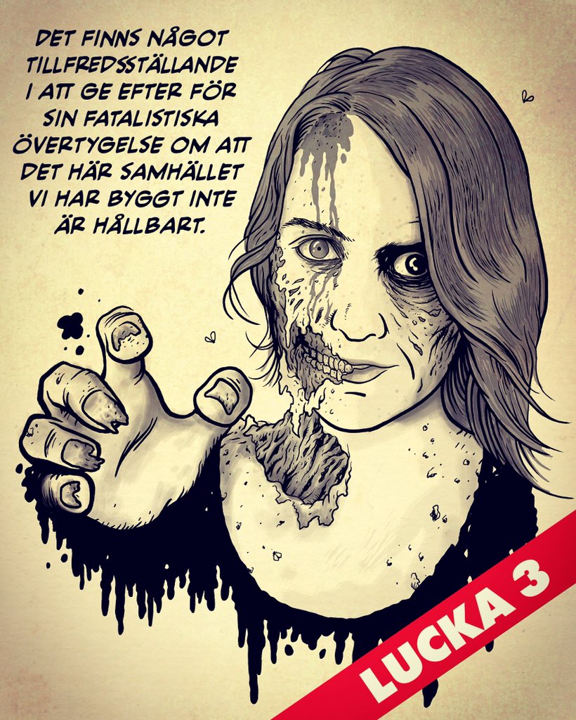 ApartForlag's tweet photo. #Lucka3 i den #TheWalkingDead:s svenska #julkalender är @jocxy a.k.a Johanna Koljonen. Kolla facebook för julrabatt! https://t.co/mdRSC4yeTA