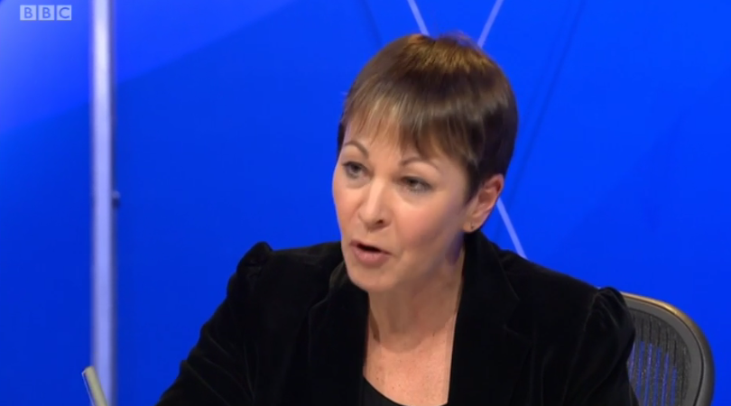 TheGreenParty's tweet photo. "Our bombing is feeding ISIL's ideology. We are walking into their trap". @CarolineLucas #bbcqt #SyriaVote https://t.co/gSoOahLe6o