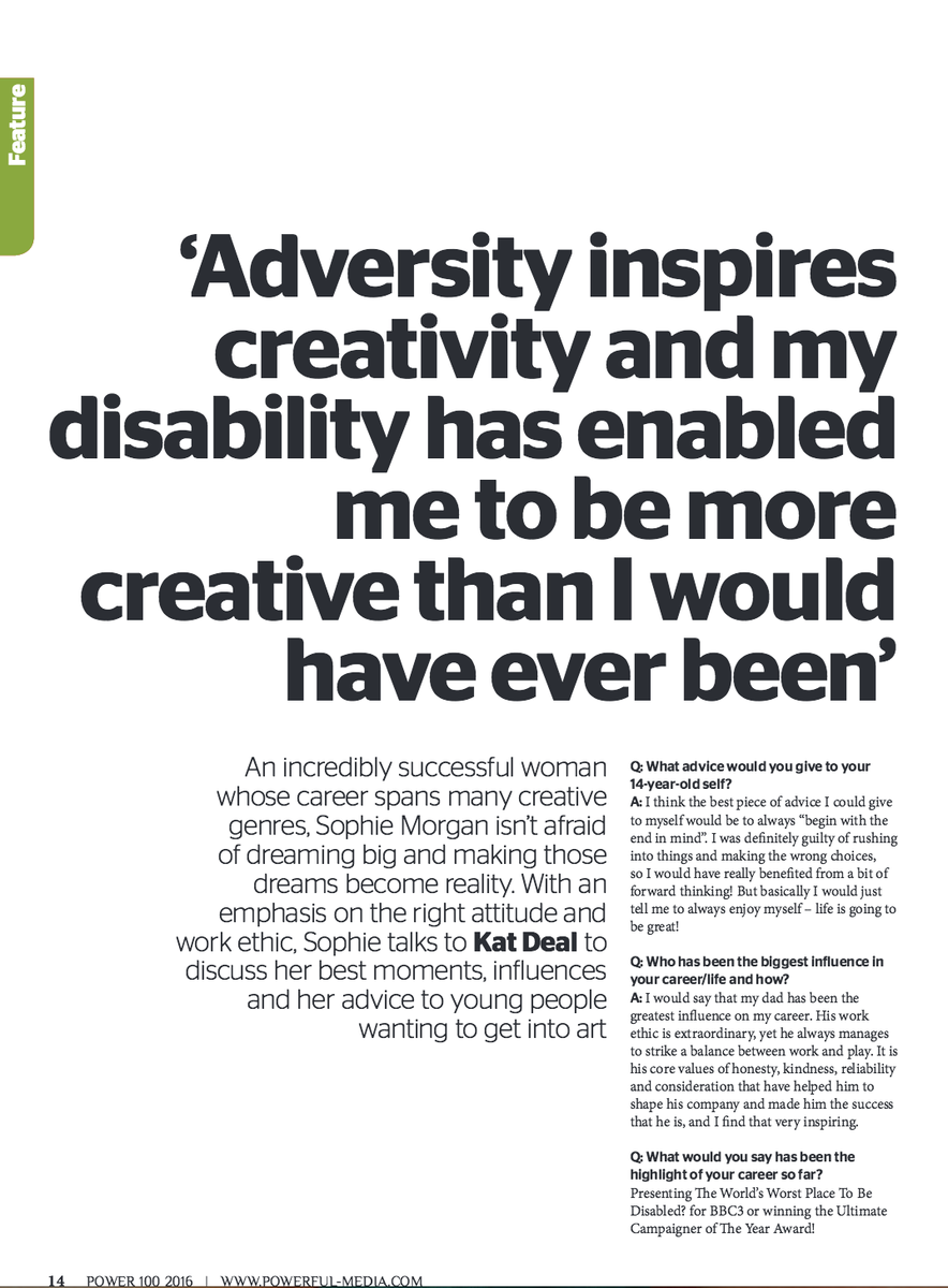 sophmorgTV's tweet photo. HUGEST thank u to @domhyams, @AdeAdepitan and everyone else involved in the @Power100Mag for including me! #IDPD2015 https://t.co/qUNmQQrCgG