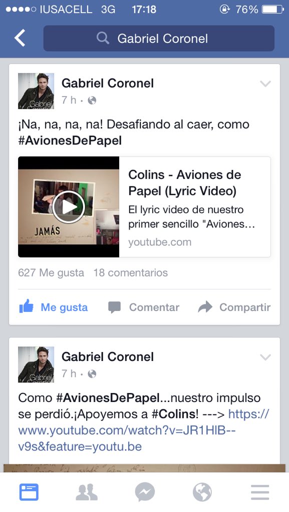 ColinsOficial's tweet photo. Qué INCREÍBLE navegar por Facebook y encontrarse con esto! 😱 Gracias @gabrielcoronel por el apoyo!! #AvionesDePapel https://t.co/Dm5vw6fymN