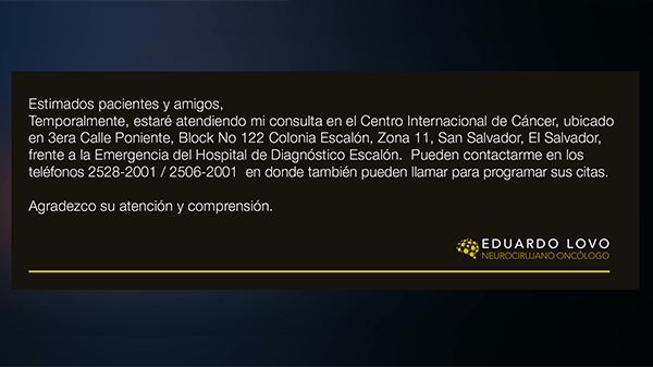 Estimados amigos, comparto información sobre el lugar donde estaré dando consulta temporalmente los próximos días.