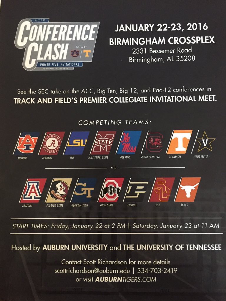 Clear your calendars. Bham is going to be lit #auburntrack #conferenceclash