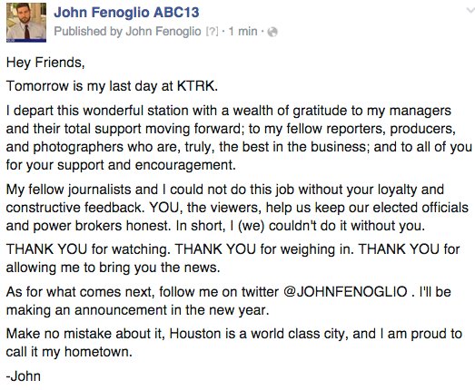 THANK YOU, Houston.