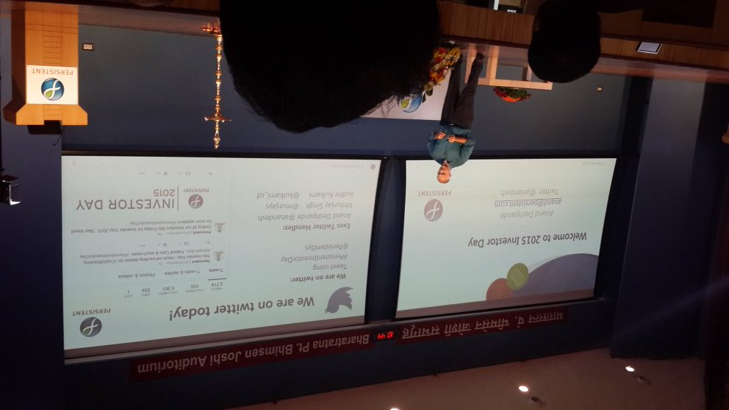 mayurjain's tweet image. #persistentinvestorday #persistentsys what an amazing start. Exciting 25 years.