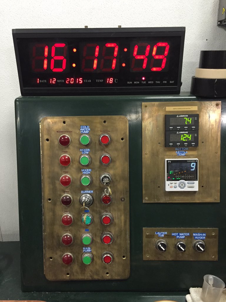 The crazy control panel at Prost Brewing! Great tour of the space on Tuesday with the Pinche staff.