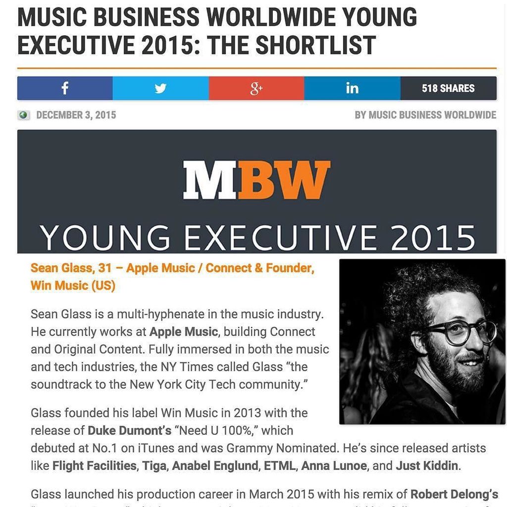 sdotglass's tweet image. Honored! #musicbusinessworldwide @musicbizworld ift.tt/1NtvZSZ