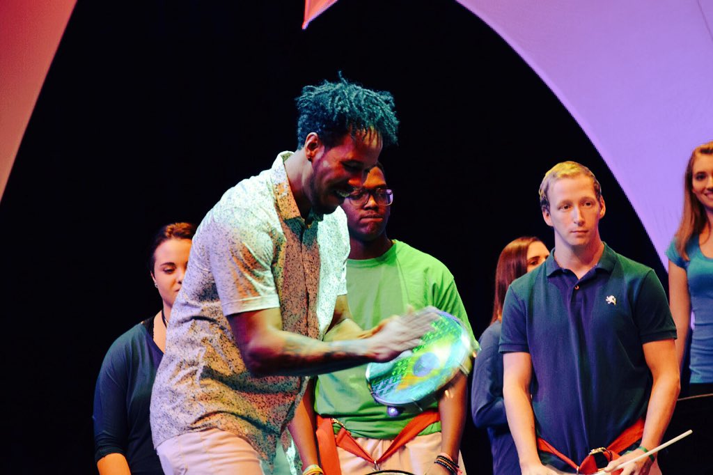 Elon_Sam's tweet photo. Currently in McCrary Theatre: The World Percussion Ensemble and Elan are playing music from Brazil! https://t.co/c2UCIHeL8D