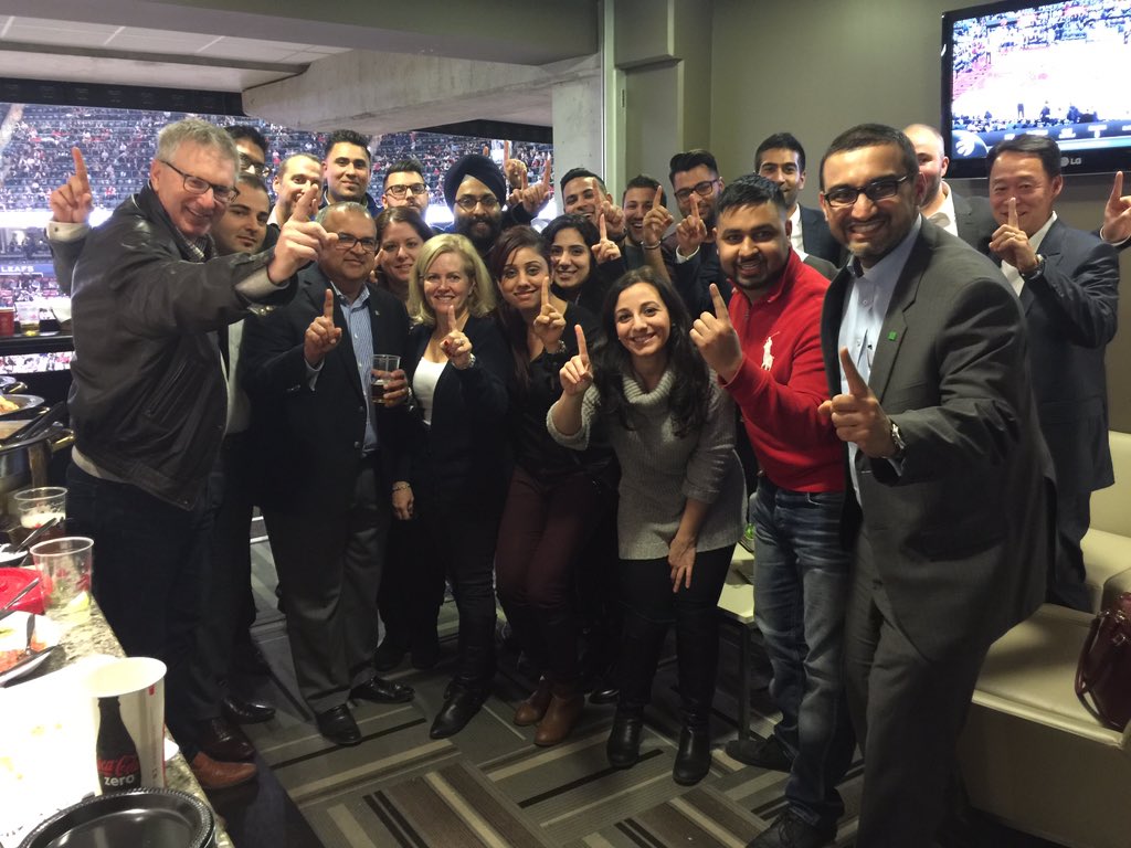 Faisaly_yyz's tweet photo. #Celebrating @Raptors with Brampton leadership for #record2015 with @RonMcInnis_TD @TD_Canada #Operationrepeat https://t.co/ghEFCaG5Lq