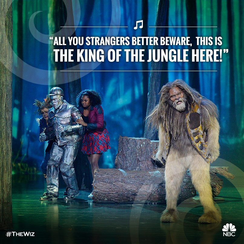 nbcwashington's tweet photo. Lion for the WIN! #BestHair #TheWiz https://t.co/9tGrDaQPzi