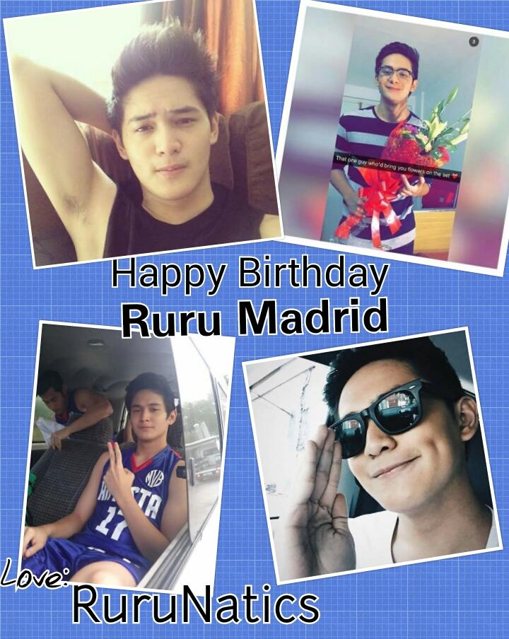 Happy Birthday Ruru Madrid.. 
Wish You All The Best Ingat Lagi. GOD BLESS ;)  