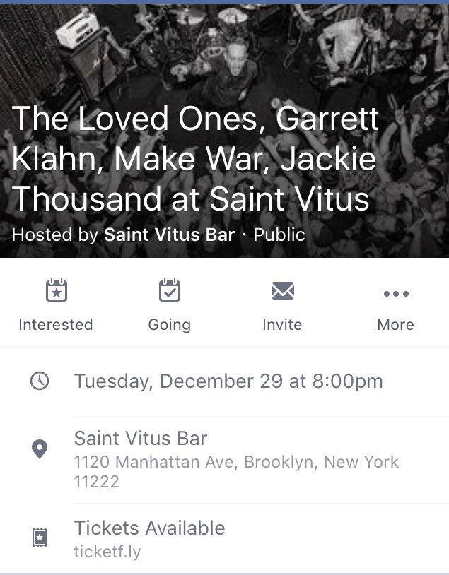 Can't wait to play <a href="/saintvitusbar/">Saint Vitus</a> with The Loved Ones on 12/29.  <a href="/hausedave/">Dave Hause</a> <a href="/MHSneeringer/">Michael Sneeringer</a> <a href="/MDCotterman/">Michael Cotterman</a> <a href="/bdavidwalsh/">Dave Walsh</a>