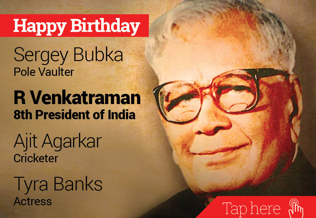 Happy Birthday Sergey Bubka, R Venkatraman, Ajit Agarkar, Tyra Banks 