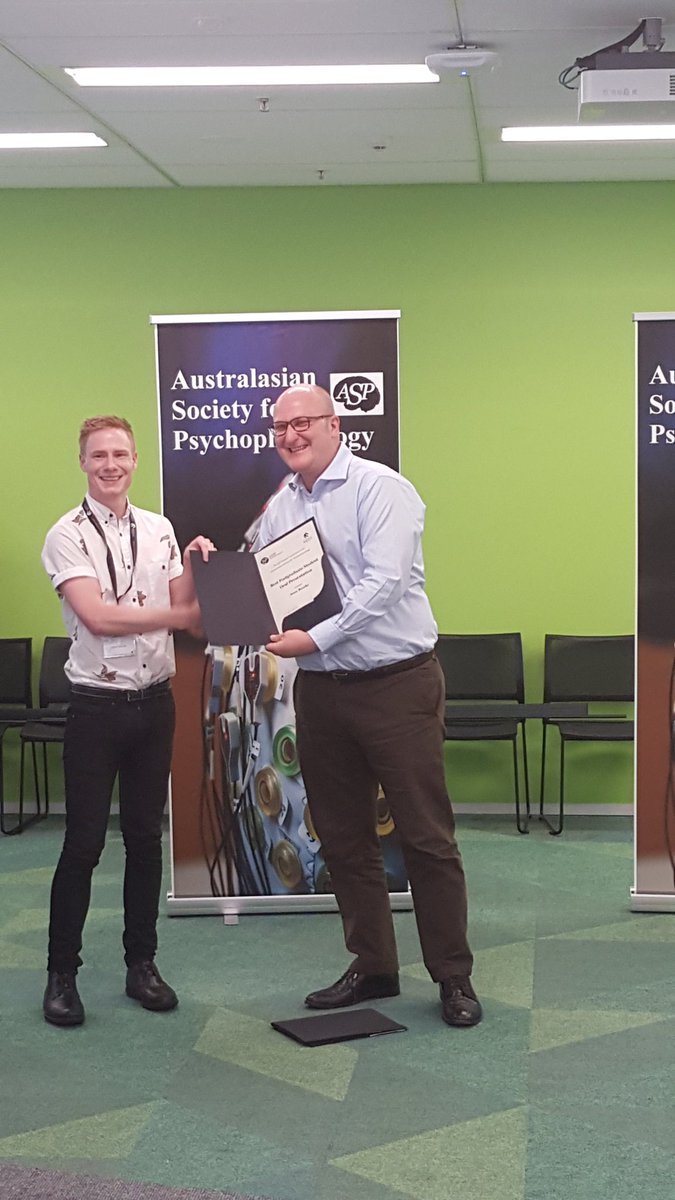 mkellyUoN's tweet photo. Congratulations @Uni_Newcastle #psychology PhD student prize winners Karlye Damaso and Jesse Bourke @ #ASP2015 https://t.co/bnIRpIpqOO