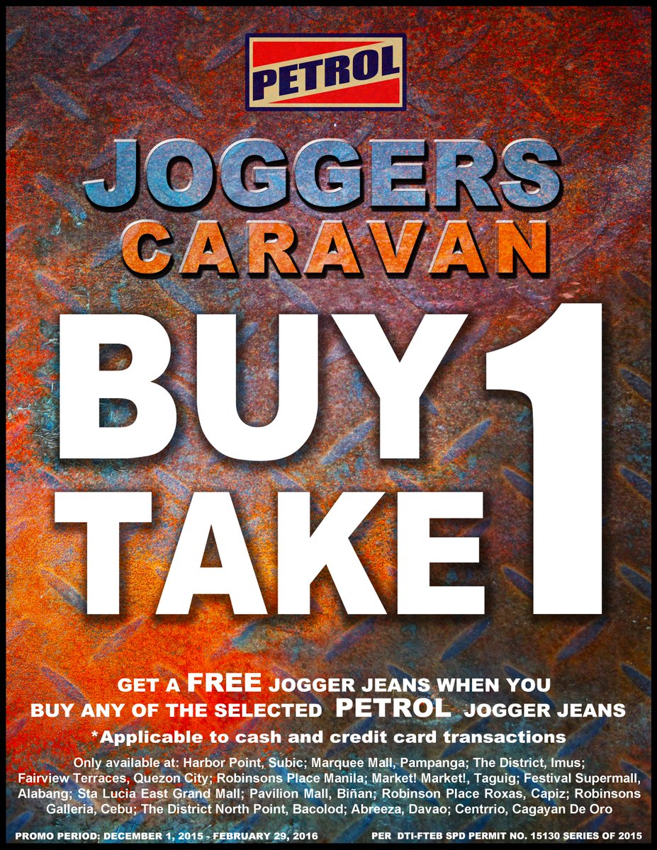 PetrolPH's tweet photo. Have the freedom to move like never before! Petrol Joggers Caravan is now on! Drop by @ any Petrol boutique near you https://t.co/rDMRMbNBOn