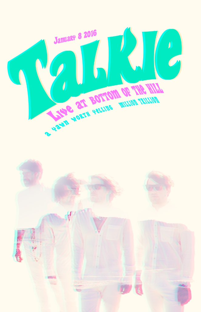 TalkieMusic's tweet photo. We're playing HABLAS from front to back at @bottomofthehill on 1/8, along w/@ayawnworthYELL &amp; @TheMilliTrilli! https://t.co/8m0dzP1spQ
