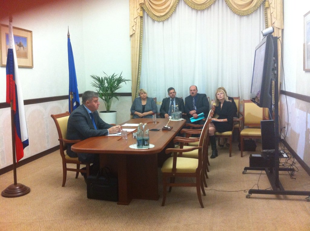 minsdh's tweet image. Всероссийское селекторное совещание в режиме видеоконференции @UmerovRavil @minstroyRF #Астрахань #Минстрой